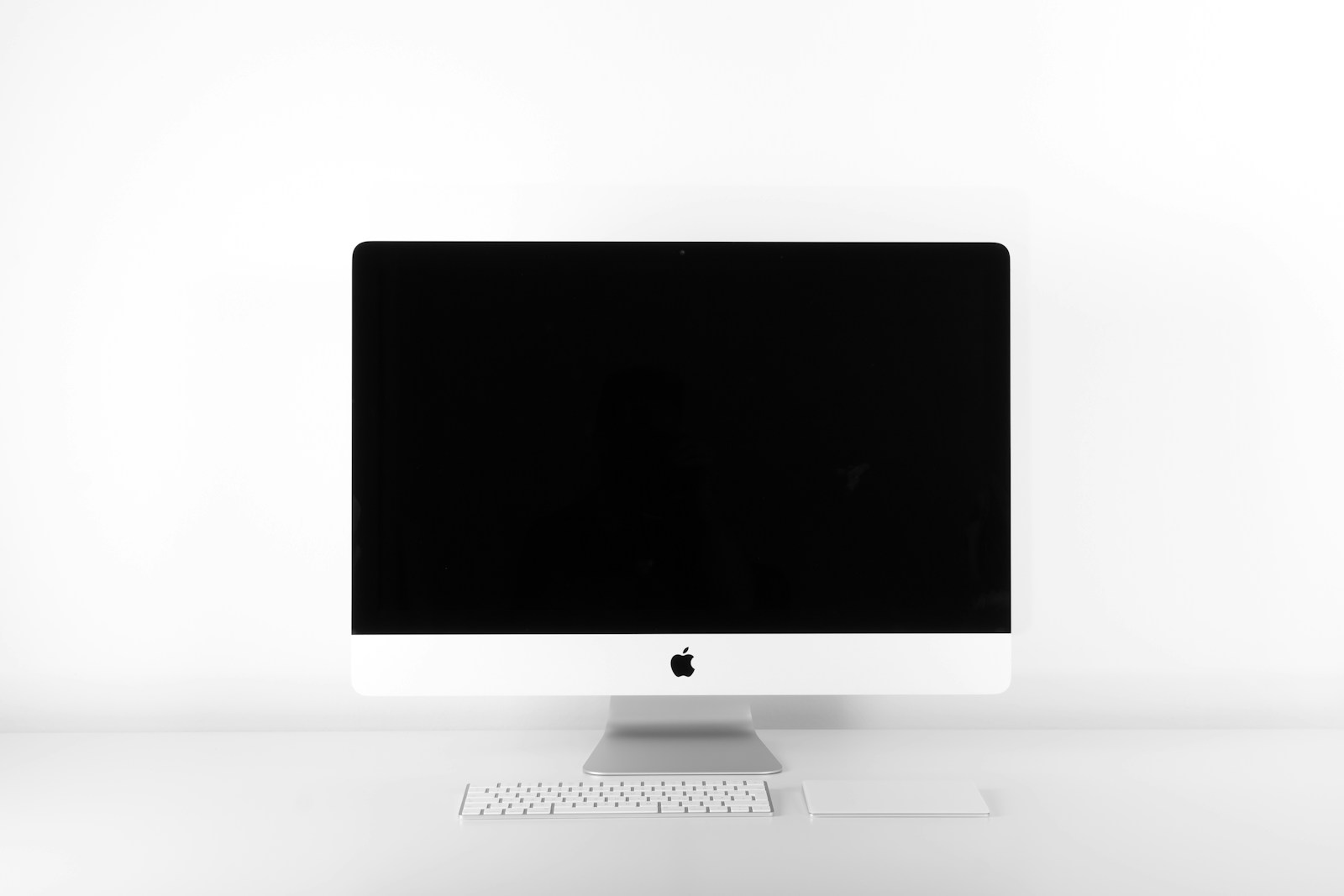 Clean desk setup with ultrawide monitor