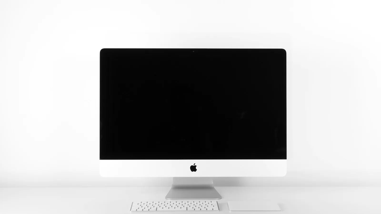 Clean desk setup with ultrawide monitor
